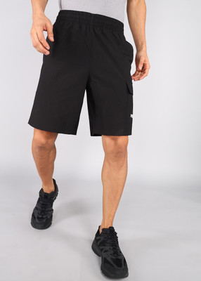 PUMA Solid Men Black Casual Shorts