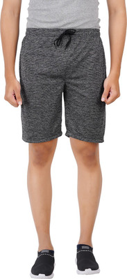 Guide Self Design Men Grey Regular Shorts