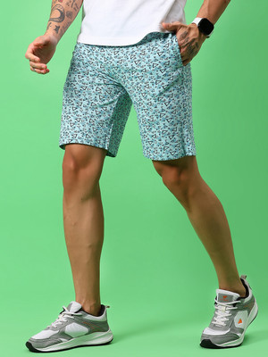 V-MART Printed Men Blue Regular Shorts