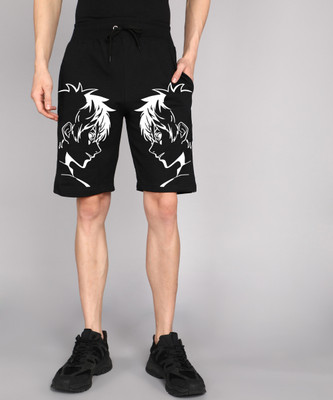GYRFALCON Printed Men Black Casual Shorts