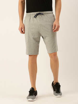 Macroman M-Series Solid Men Grey Bermuda Shorts