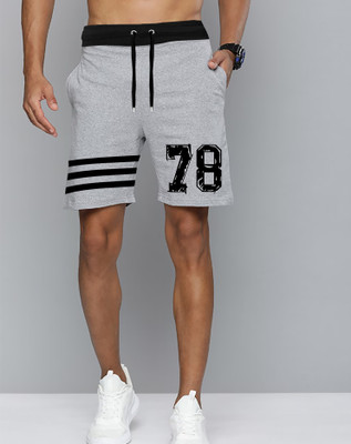 JUGULAR Printed Men Grey Regular Shorts