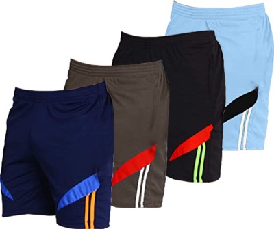 OORA Solid Men Dark Blue, Brown, Black, Light Blue Sports Shorts