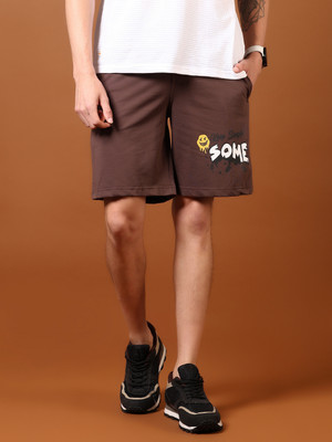 V-MART Solid Men Brown Regular Shorts