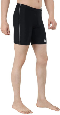 unbeatable Solid Men Black Sports Shorts