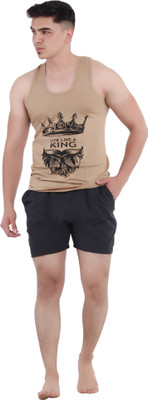 GTwo Solid Men Black Basic Shorts
