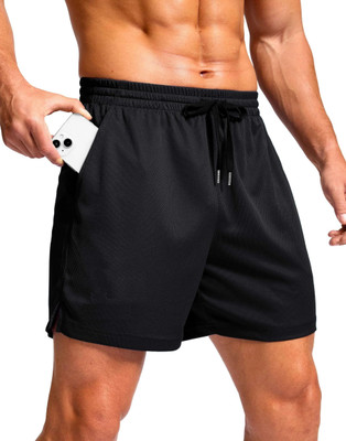 A F O Solid Men Black Boxer Shorts