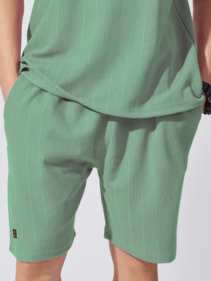 MANIAC Solid Men Light Green Bermuda Shorts