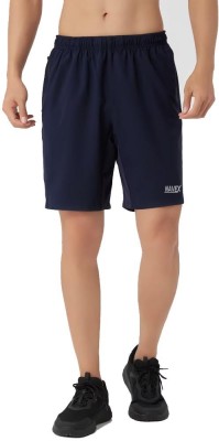 Navex Solid Men Blue Sports Shorts