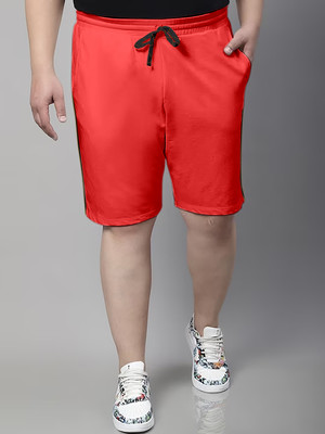 ARDEUR Self Design Men Red Regular Shorts