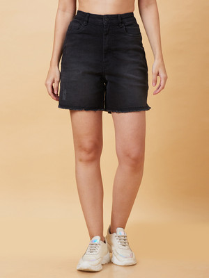 BEING HUMAN Solid Women Grey Casual Shorts