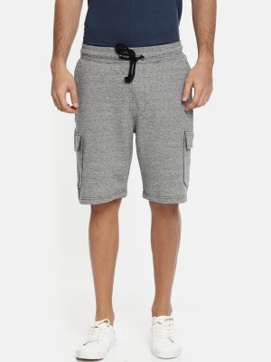 ARISE Solid Men Grey Regular Shorts