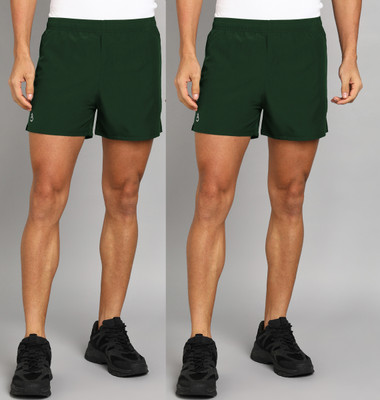 Moda Rapido Solid Men Dark Green Running Shorts