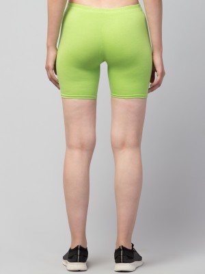 DRAXSTAR TRENDS Solid Women Light Green Sports Shorts