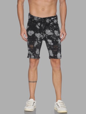 KULTPRIT Printed Men Black Regular Shorts