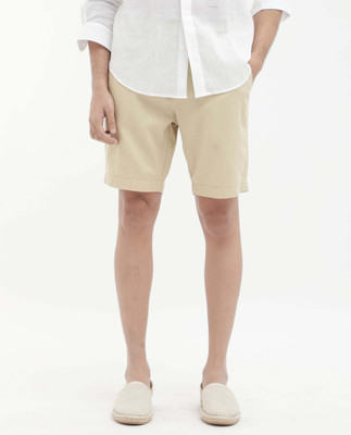 RARE RABBIT Solid Men Beige Casual Shorts
