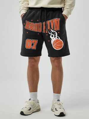 Fflirtygo Printed Men Black Regular Shorts