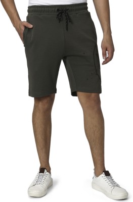 MUFTI Solid Men Grey Casual Shorts