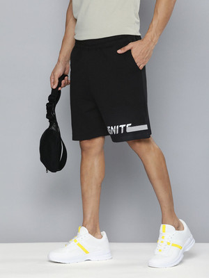 HRX by Hrithik Roshan Self Design Men Black Regular Shorts