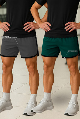 Culish Trend Solid, Printed Men Grey Sports Shorts