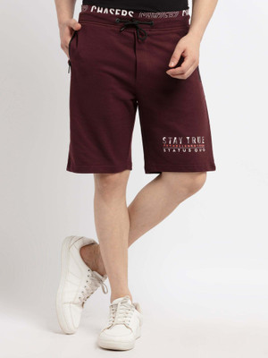 Status Quo Printed Men Red Basic Shorts