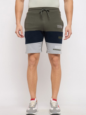 DUKE Solid Men Green Regular Shorts