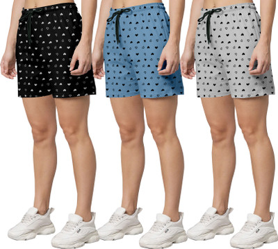 RIOCREATION Printed Women Multicolor Regular Shorts