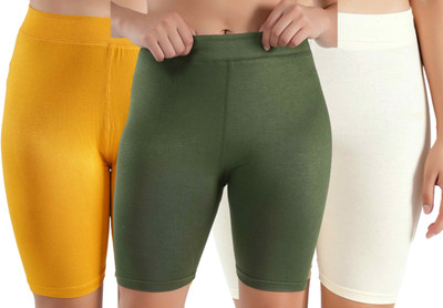 Florafit Solid Women Multicolor Cycling Shorts