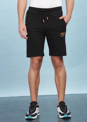 Force NXT Solid Men Black Basic Shorts
