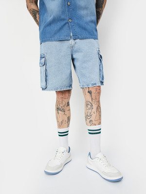 MAX Solid Men Blue Basic Shorts