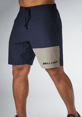 Bellwit Solid Men Dark Blue Casual Shorts