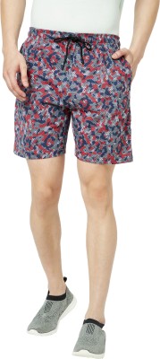 TT Printed Men Grey Basic Shorts