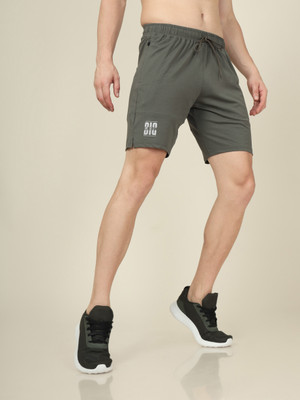 TECHNOSPORT Solid Men Green Sports Shorts