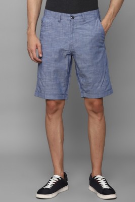 Allen Solly Self Design Men Blue Regular Shorts