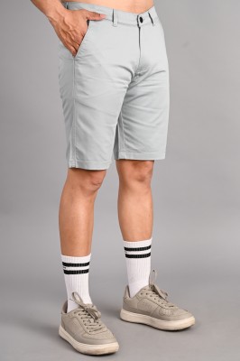 FUBAR Solid Men Grey Chino Shorts