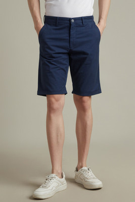 LOUIS PHILIPPE Solid Men Dark Blue Regular Shorts