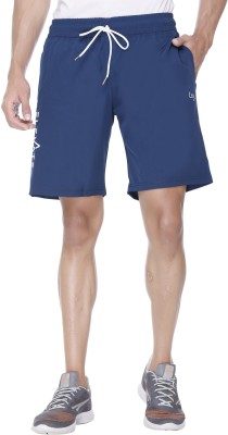 Leebonee Solid Men Blue Sports Shorts