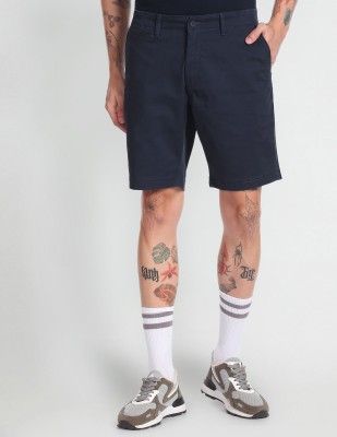 FLYING MACHINE Solid Men Blue Basic Shorts