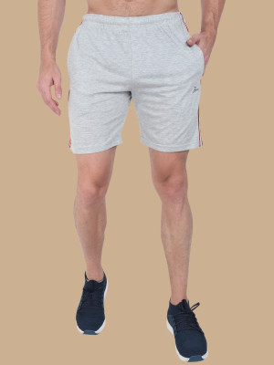 HouseOfCommon Self Design Men Grey Bermuda Shorts