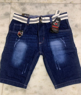 Jeff shorty Solid Men Denim Blue Denim Shorts