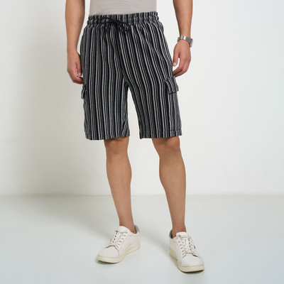 PEOPLE Solid Men Black Basic Shorts
