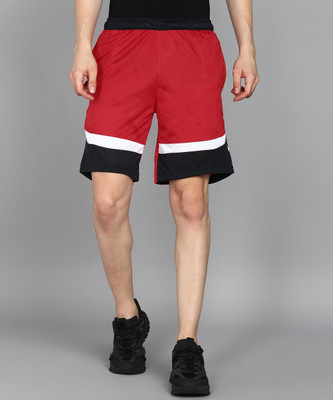 UNDER ARMOUR Color Block Men Red Sports Shorts