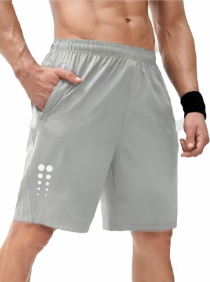 3colors Solid Men Grey Gym Shorts, Sports Shorts, Running Shorts, Cycling Shorts