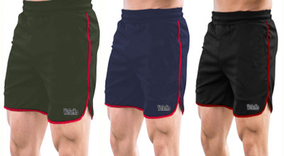 DARSHAN CREATION Self Design Men Black, Dark Blue, Green Casual Shorts