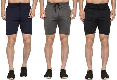FARSH Solid Men Multicolor Regular Shorts