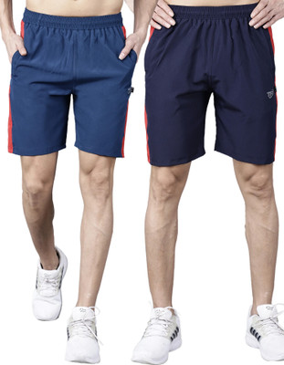 Texfro Solid Men Multicolor Regular Shorts