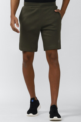VAN HEUSEN Solid Men Green Regular Shorts