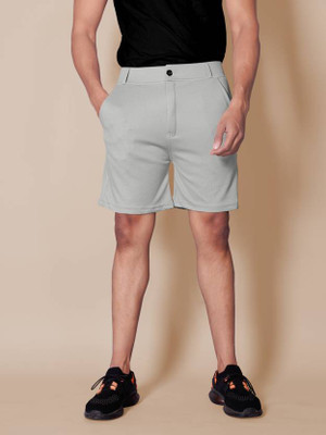 KENDORE Solid Men Silver Regular Shorts