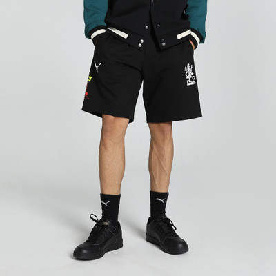 PUMA Printed Men Black Regular Shorts