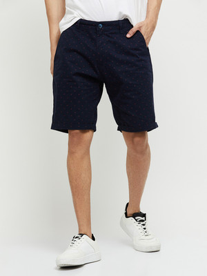 MAX Printed Men Blue Basic Shorts